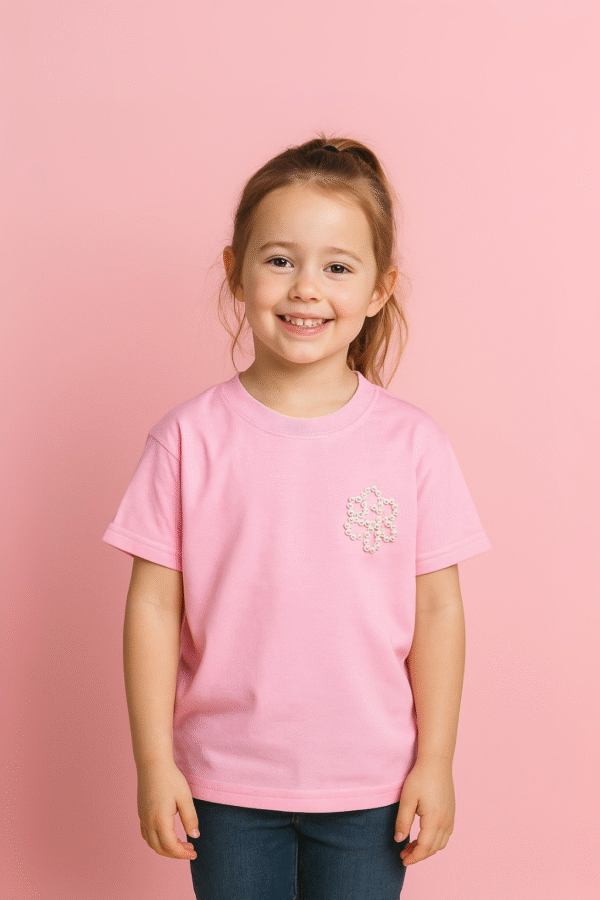 Pink Pearl T Shirt for Girls - Creative DIY for Kids